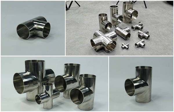 Detailed drawing display of stainless steel welded tees