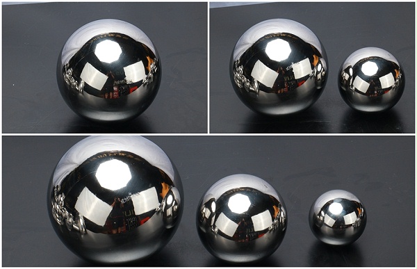 304Detailed pictures of stainless steel spheres are displayed
