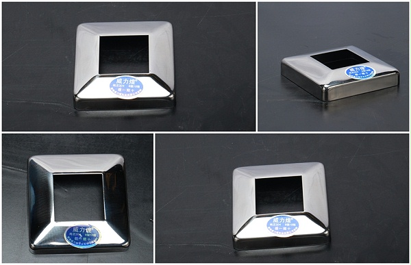 Detail drawing display of stainless steel decorative square cover