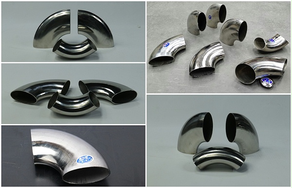 304Detailed drawing display of stainless steel elliptical elbow