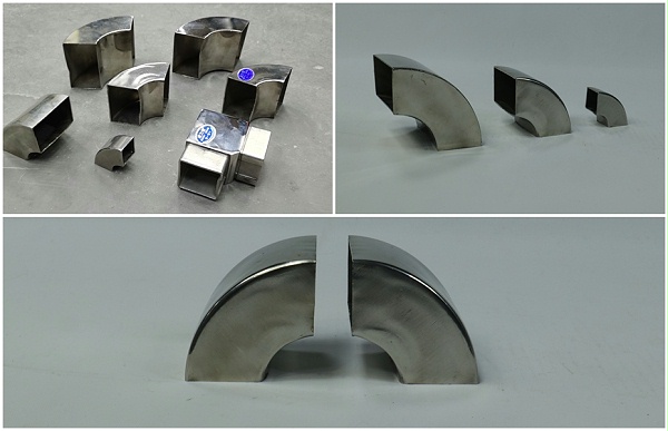 304Detailed drawing display of stainless steel square elbow