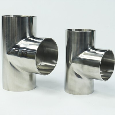 Stainless steel welded tee