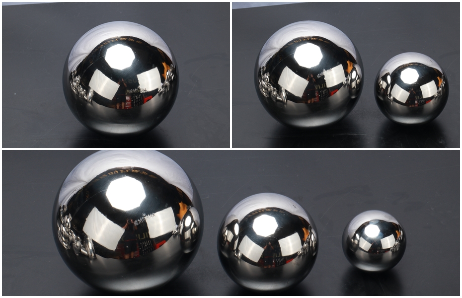 304Detailed pictures of stainless steel spheres are displayed