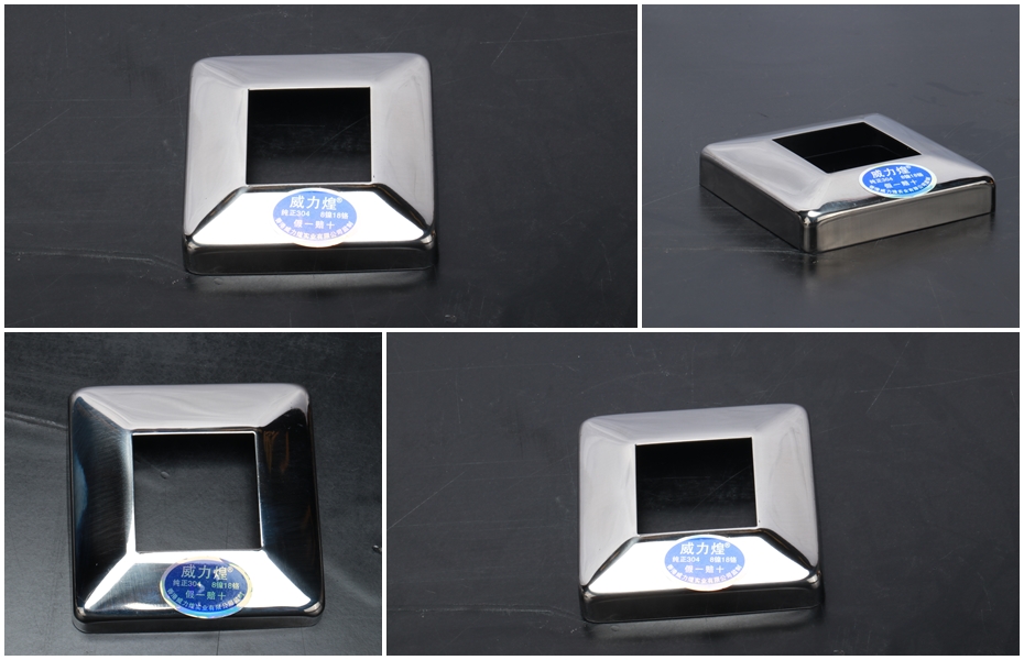 Detail drawing display of stainless steel decorative square cover