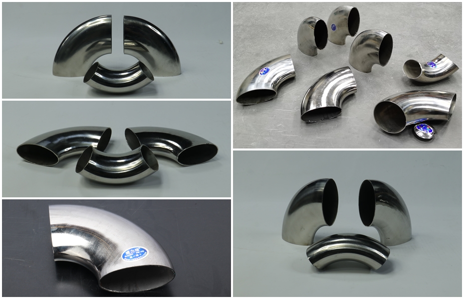 304Detailed drawing display of stainless steel elliptical elbow