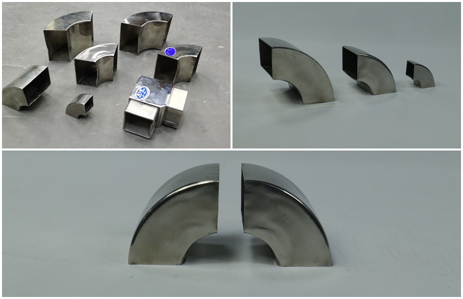 304Detailed drawing display of stainless steel square elbow